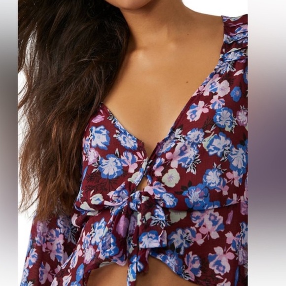 FREE PEOPLE MAYBEL RUFFLE TOP NWT - Picture 11 of 14